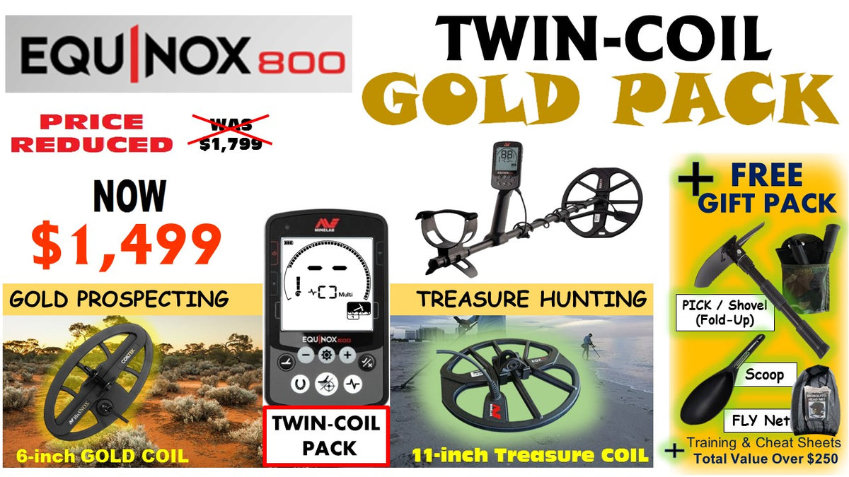 Equinox 800 TWIN COIL Gold Pack Reeds Prospecting WA