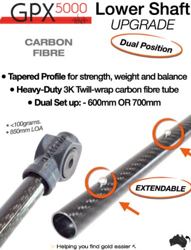 Goldseekr GPX 5000 Lower Shaft Carbon Fibre