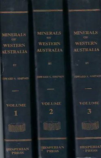 Minerals of Western Australia E S Simpson