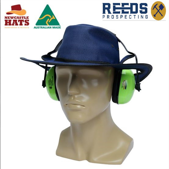 Earmuff Breeze Hat Navy Large 58-59cm