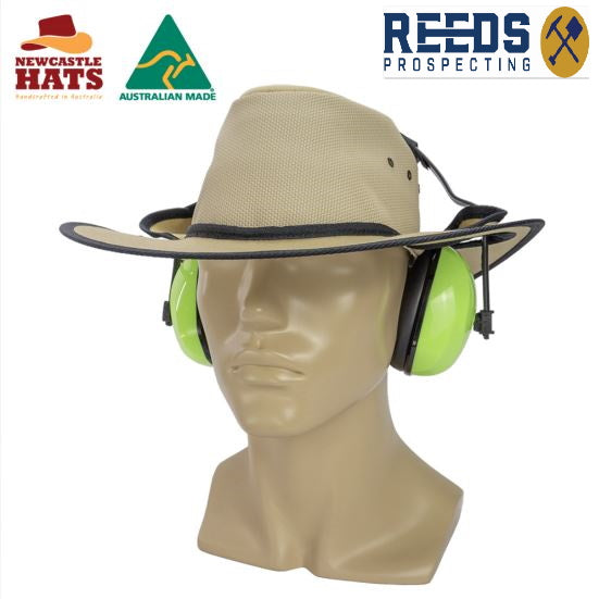Earmuff Canvas Hat Sand Large 58-59cm