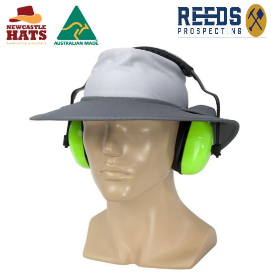 Earmuff Hat Micromesh Silver Grey Large 58-59cm