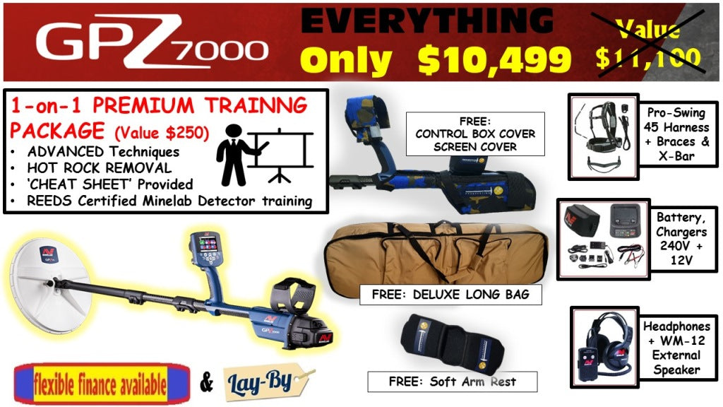 MINELAB GPZ 7000 with PREMIUM TRAINING Reeds Prospecting WA