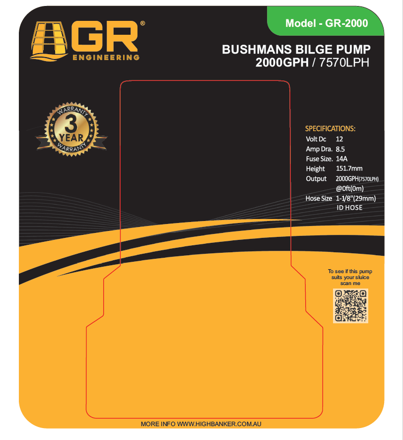 Gold Rat 2000 GPH bilge pump