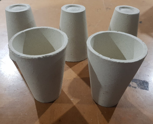 FIVE (5) Medium Clay Crucibles (ONLY $15)