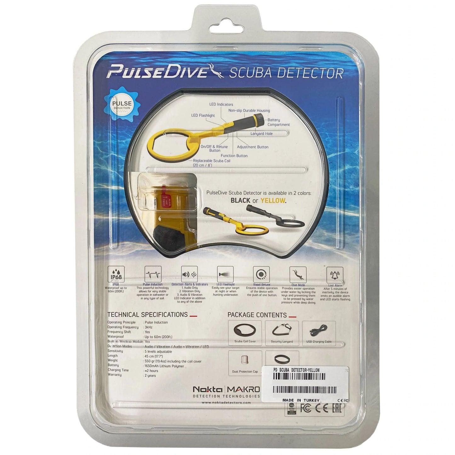 PulseDive Scuba Detector (Yellow)