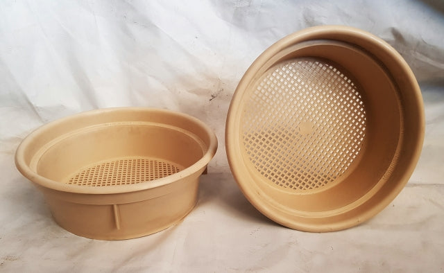 Sieve SET OF 4 Plastic Molded- Gold, Relic and Gem - 1/4, 3/8, 9/16 & 3/4 Inch Mesh