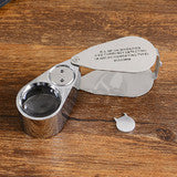 x40 Hand Lens LOUPE with UV & LIGHT