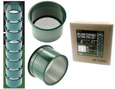 8Pc Mini Stackable Sifting Pan Set