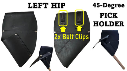 LEATHER PICK HOLDER 45 degree (Left Hip)