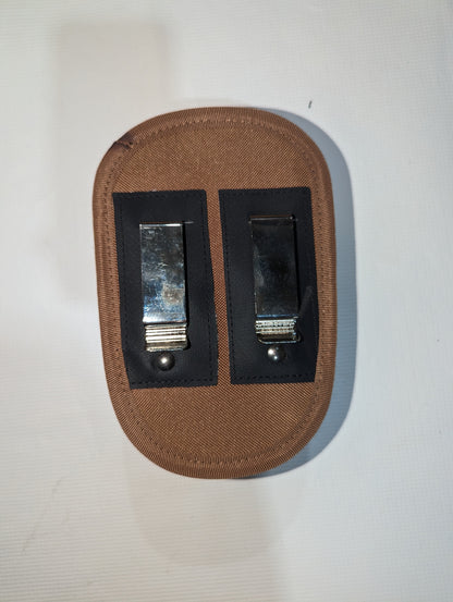 Brown Pick Holder - Two Belt Clips