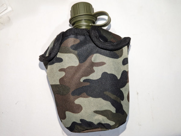 Canteen Bottle (Green) with Pouch - Green Camo