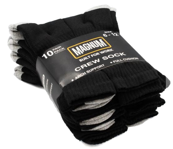 Magnum Crew Socks 10pk S6-12