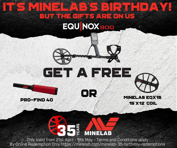 Minelab Equinox 900 - Minelab's Birthday Package