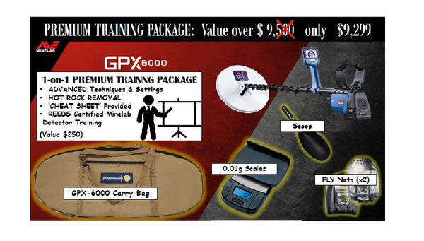 Minelab GPX 6000 with PREMIUM TRAINING PACKAGE