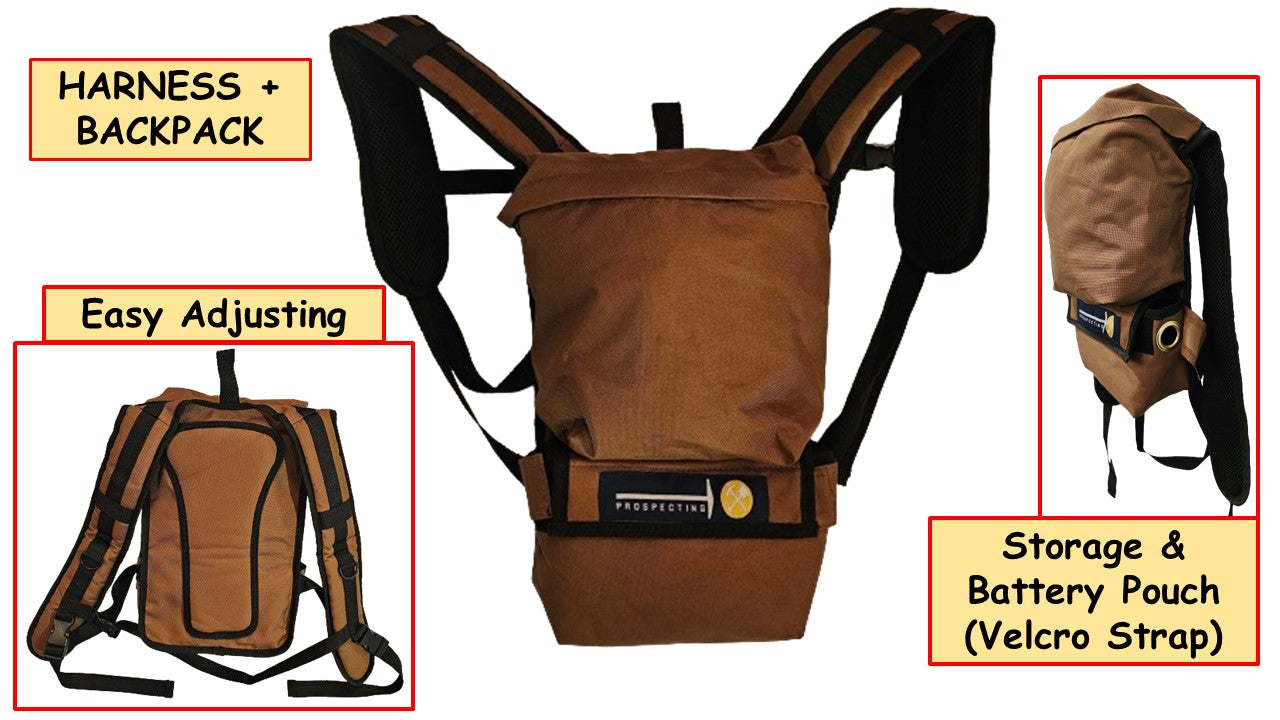 Harness Backpack with Deluxe Padding - Brown