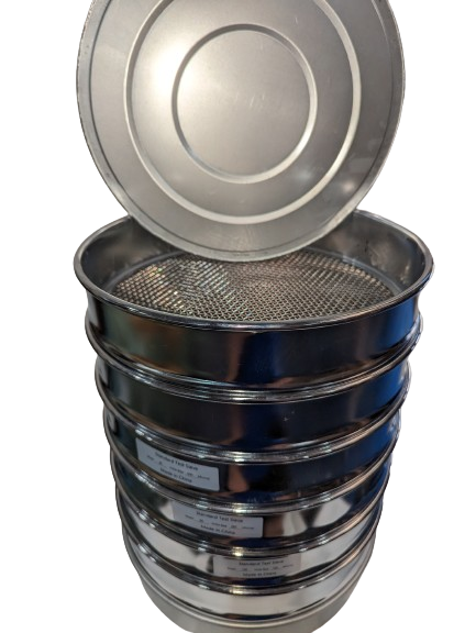 Sieve Set 6 Plus Base & Lid 30cm (5, 10, 35, 60, 120, 230)
