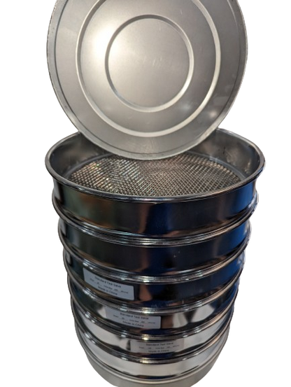 Sieve Set 6 Plus Base & Lid 30cm (5, 10, 35, 60, 120, 230)
