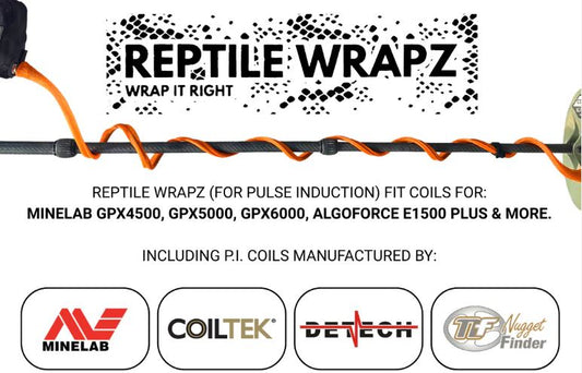Pulse Induction Reptile Wrapz Cable Sleeve - Orange Lizard