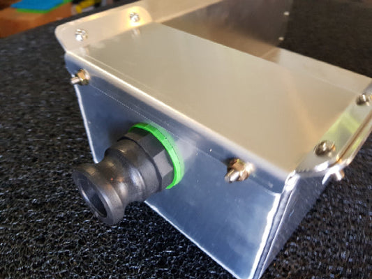 Header box for 8 inch sluice w/ Male camlock