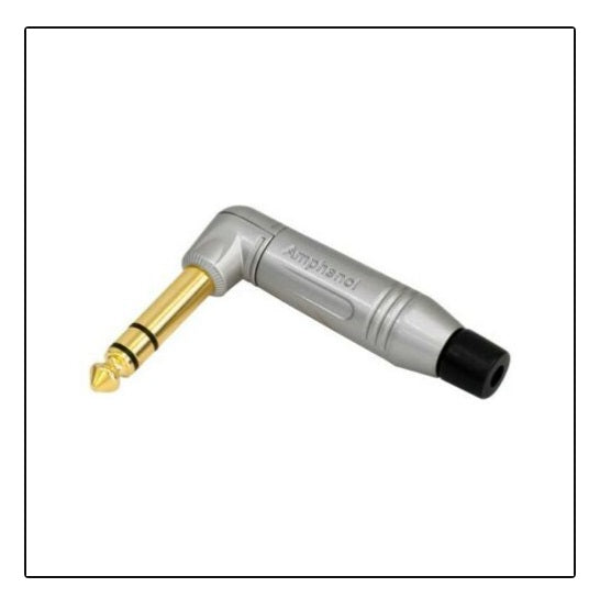 1/4inch Stereo phone plug right angle.